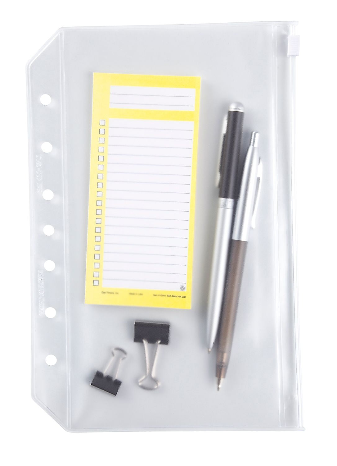 Day-Timer® Vinyl Zip Pouch, Loose-Leaf, Desk Size, 5-1/2