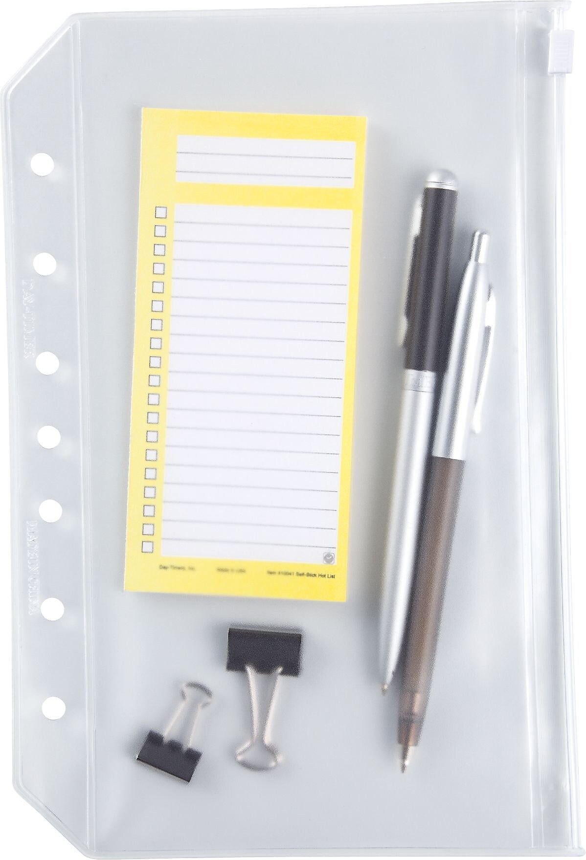 Day-Timer® Vinyl Zip Pouch, Loose-Leaf, Desk Size, 5-1/2