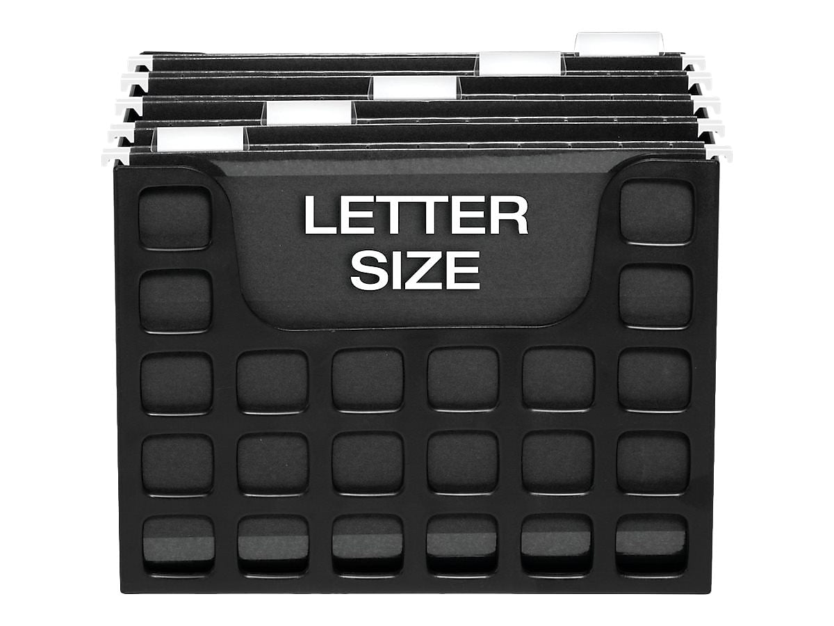 DecoFlex Hanging File Box, Letter Size, Black