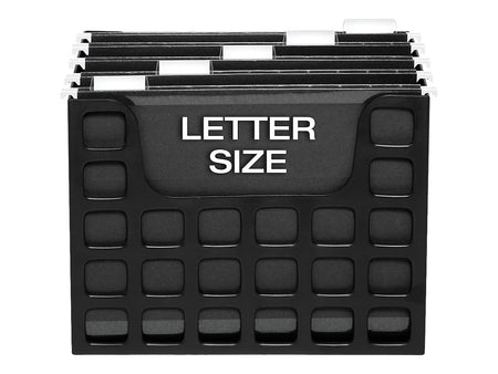 DecoFlex Hanging File Box, Letter Size, Black