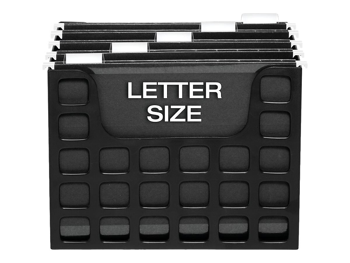 DecoFlex Hanging File Box, Letter Size, Black