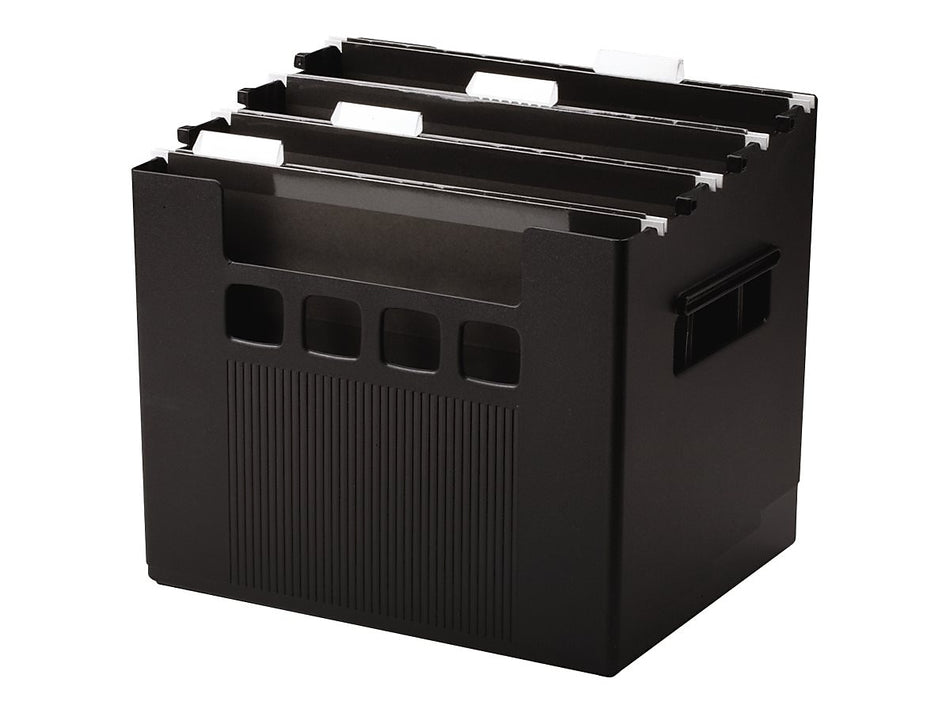 DecoFlex Large Capacity Desktop File Box, Letter Size, Black