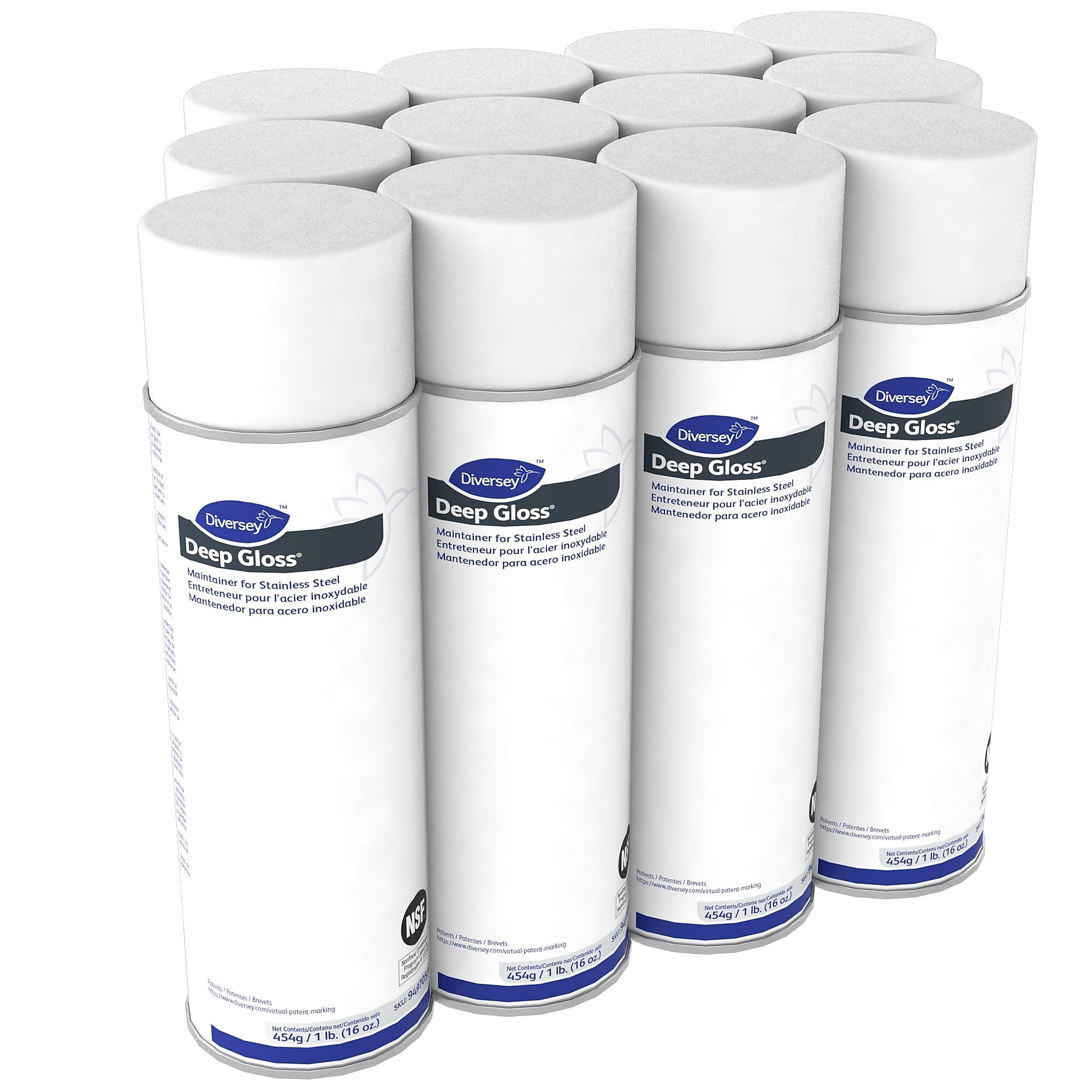 Deep Gloss Maintainer for Stainless Steel, Mild Solvent, Unscented, 16 oz., 12/Carton