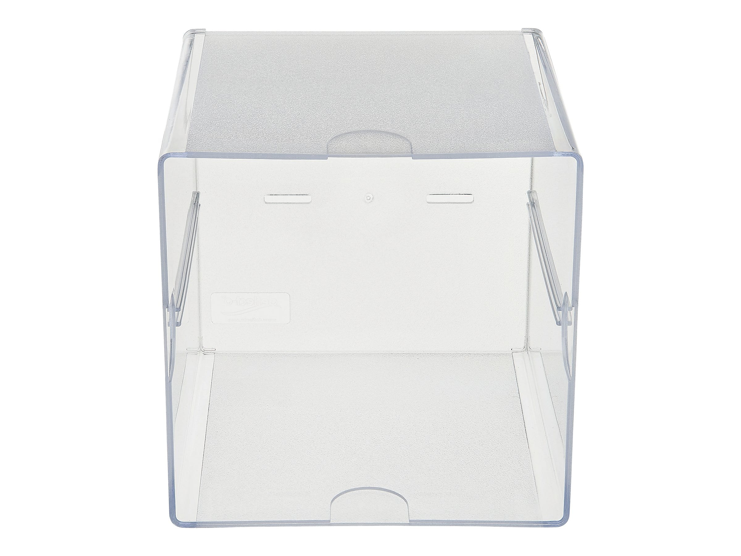 Deflect-O Cube 1 Compartment Stackable Plastic Compartment Storage, Clear