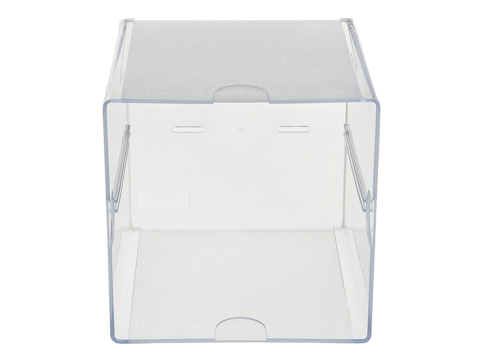 Deflect-O Cube 1 Compartment Stackable Plastic Compartment Storage, Clear