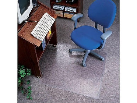 Deflect-O EconoMat 46" x 60'' Rectangular Chair Mat for Carpet, Vinyl