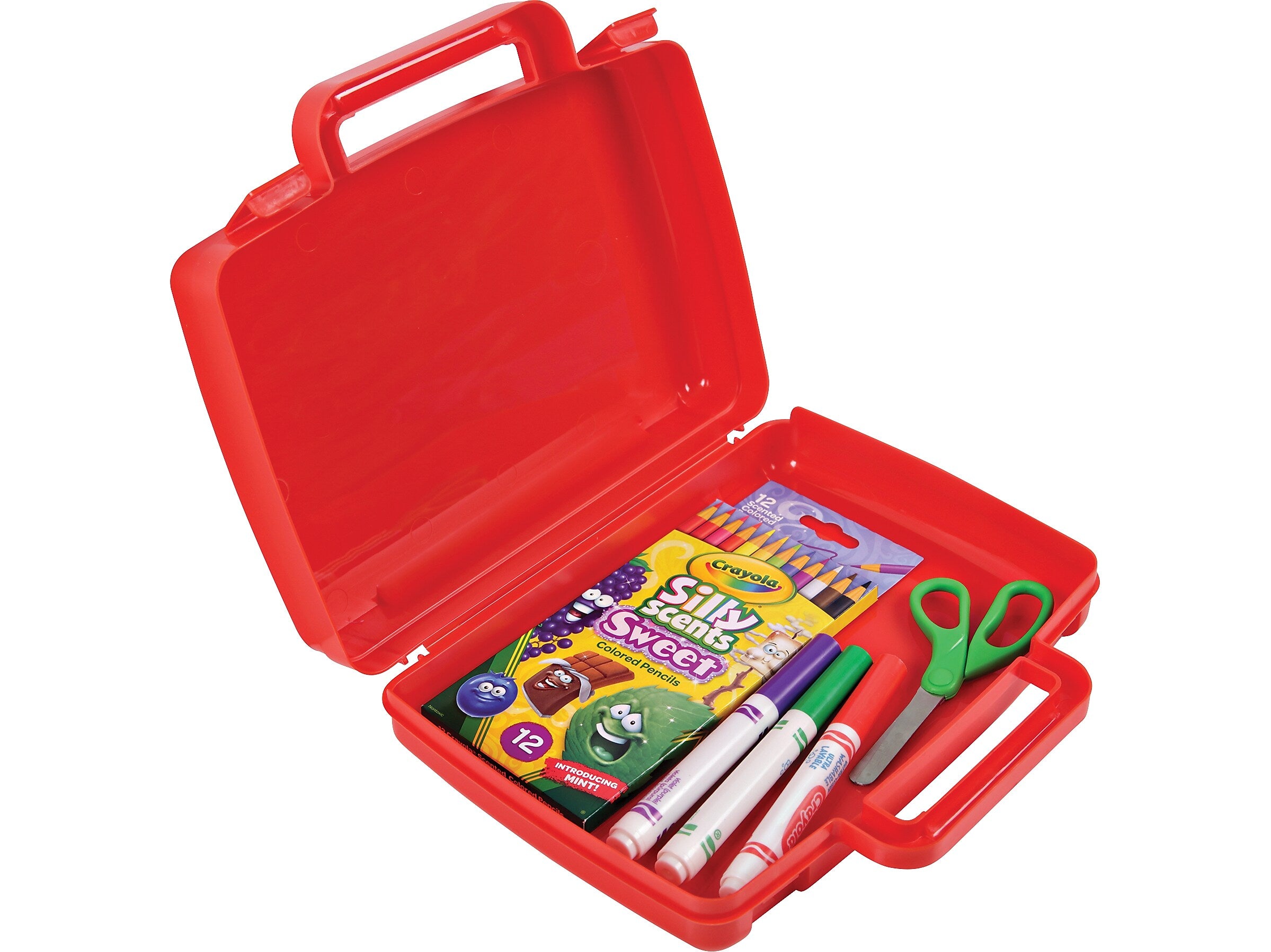 Deflect-O Little Artist Polypropylene Kids' Storage Case, 8.58" x 10.23" x 2.79", Red