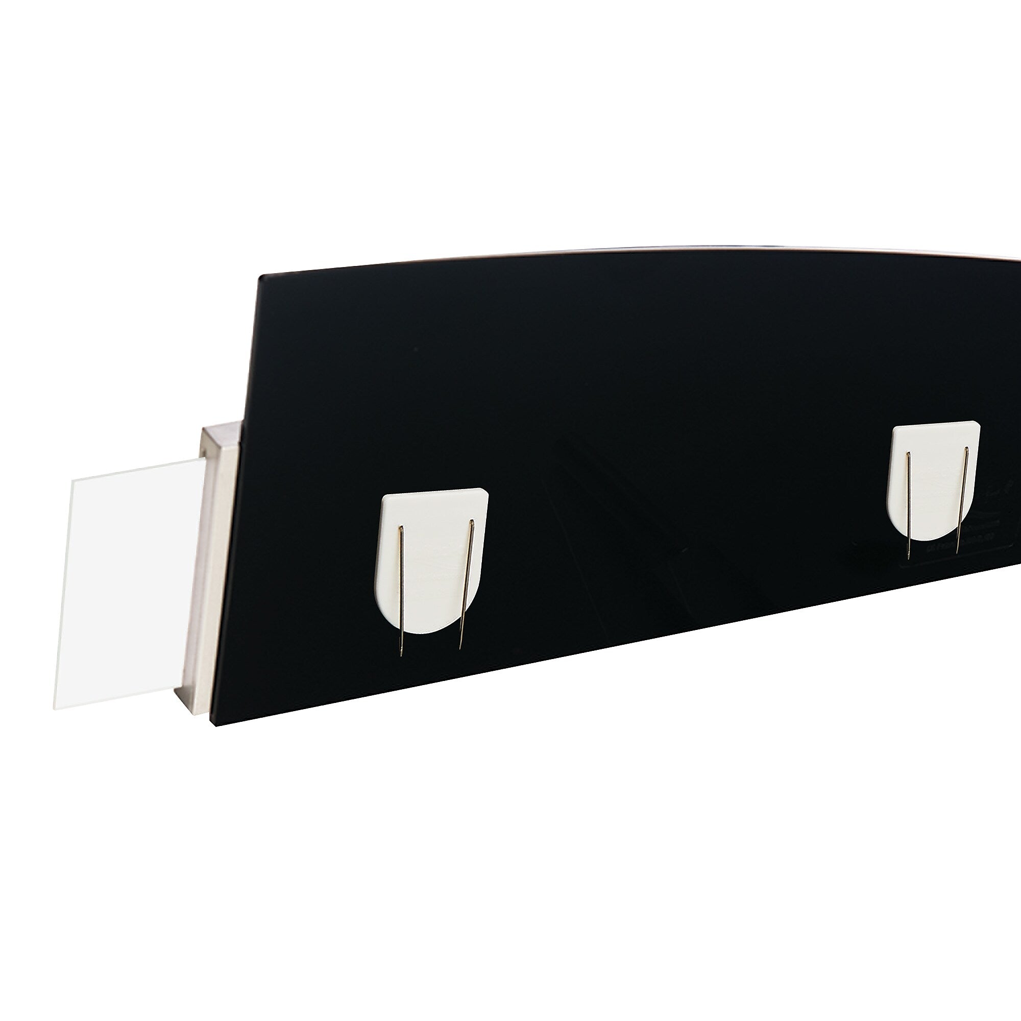Deflect-O Nameplates Holder, Silver and Black Plastic, Each