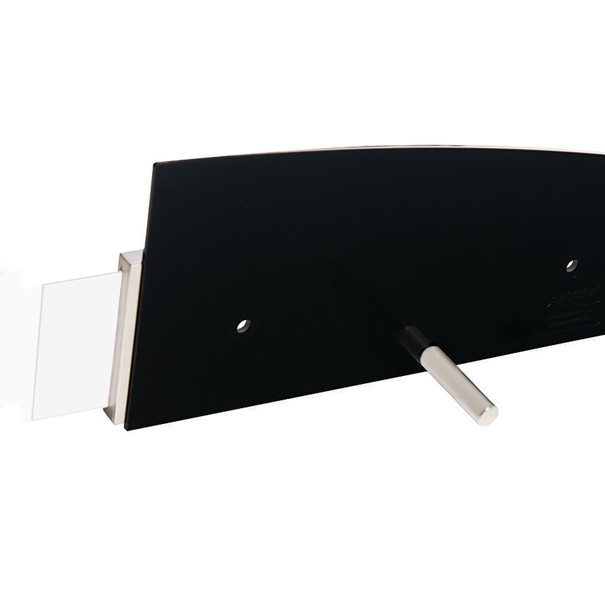Deflect-O Nameplates Holder, Silver and Black Plastic, Each