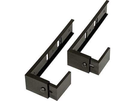 Deflect-O Plastic Partition Brackets, Black, 2/Pair