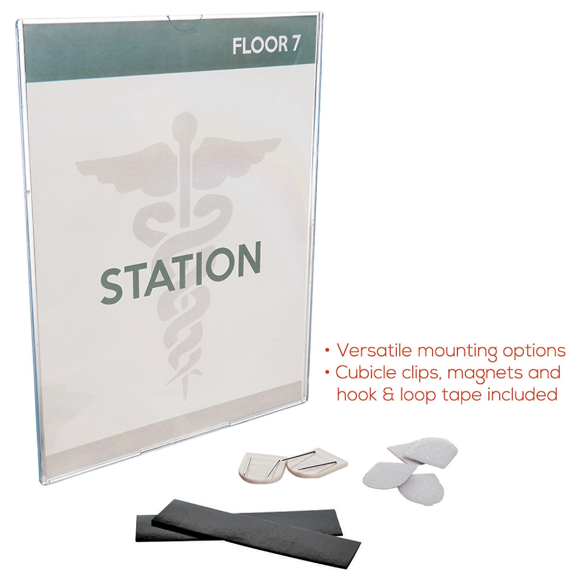 Deflect-O Superior Image Cubicle Sign Holder, 8.5