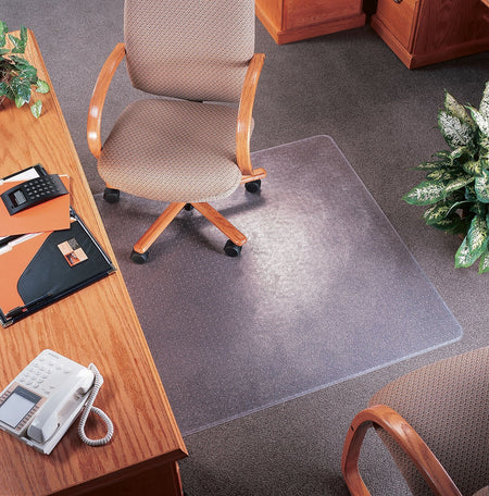 Deflect-O SuperMat Carpet Chair Mat, 46" x 60'', Medium-Pile, Clear