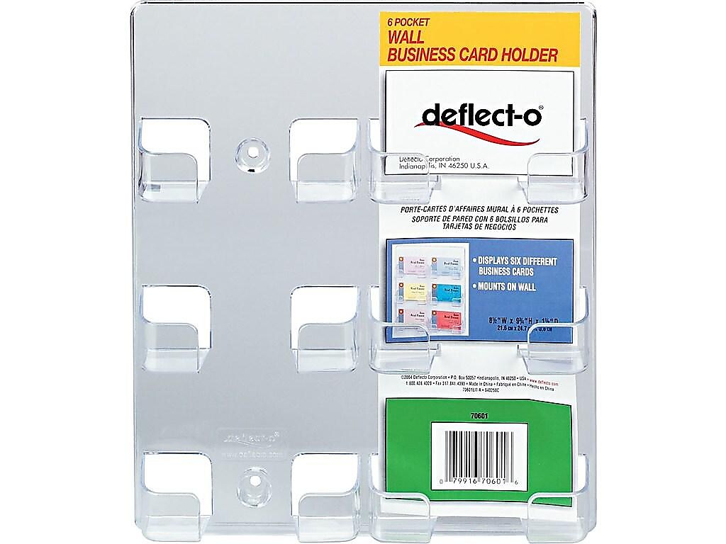 Deflect-O Wall Mounted Card Holders, Clear