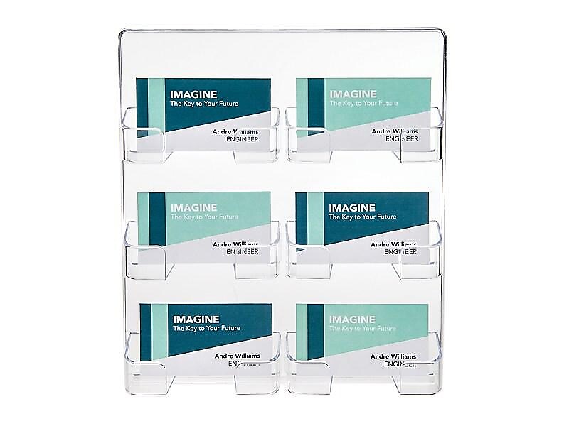 Deflect-O Wall Mounted Card Holders, Clear