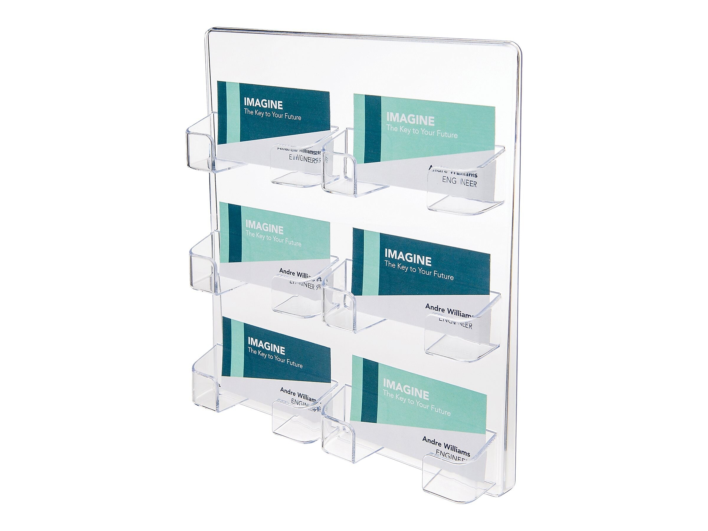 Deflect-O Wall Mounted Card Holders, Clear