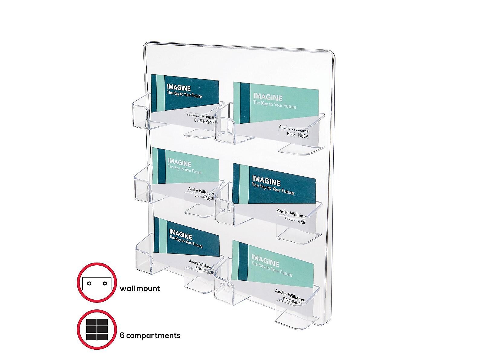 Deflect-O Wall Mounted Card Holders, Clear
