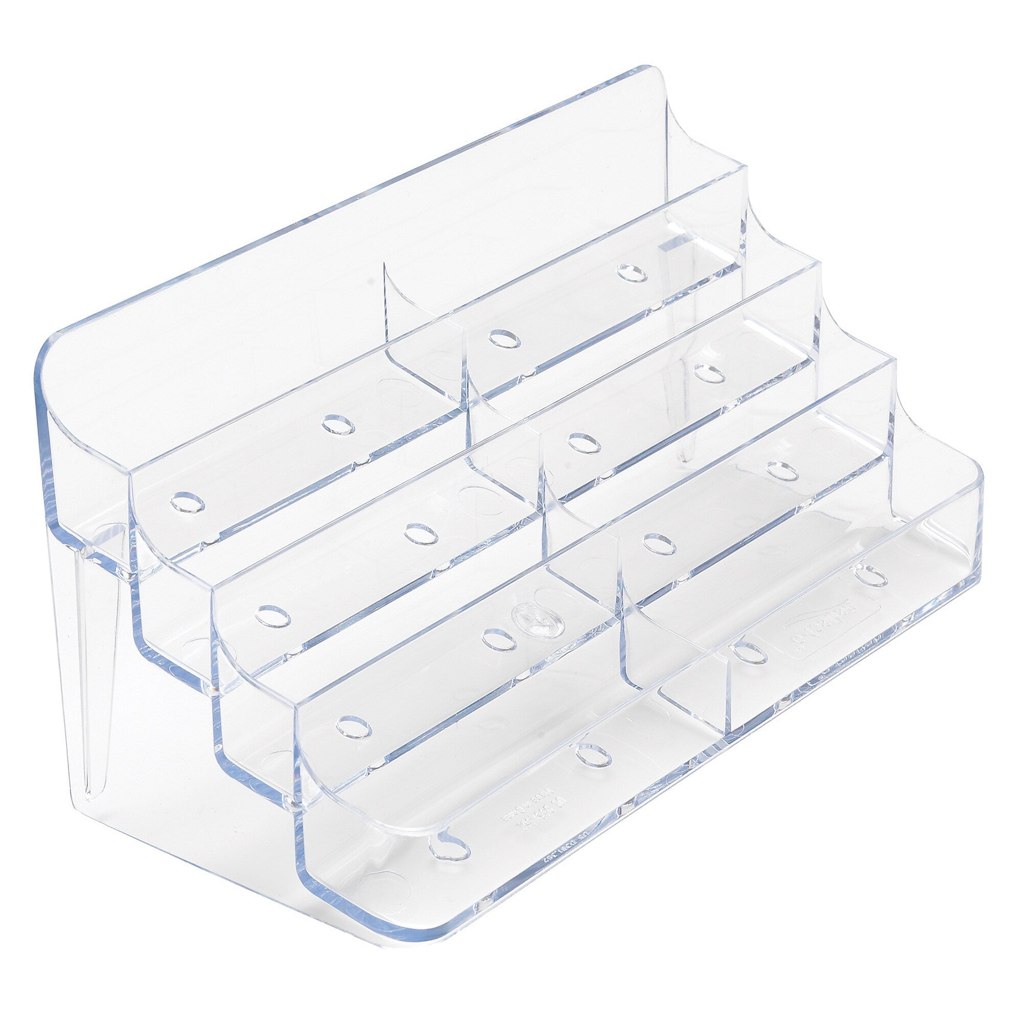 Deflecto 8-Compartment Business Card Desktop Holder, 400-Card Capacity, Clear