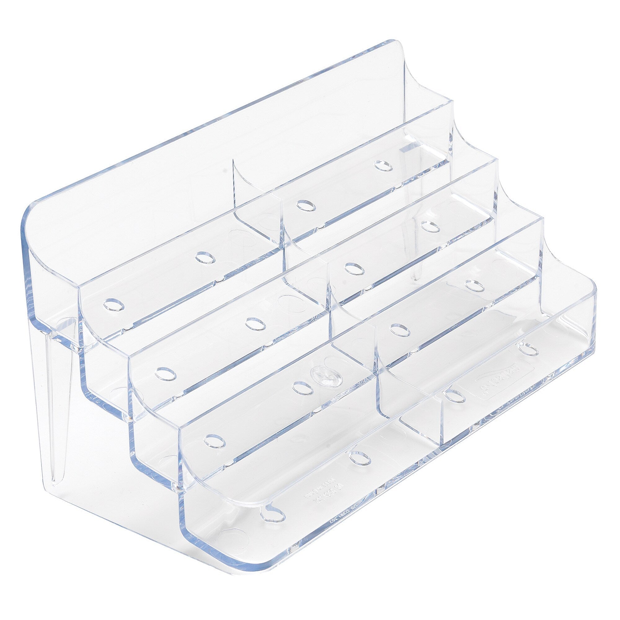 Deflecto 8-Compartment Business Card Desktop Holder, 400-Card Capacity, Clear