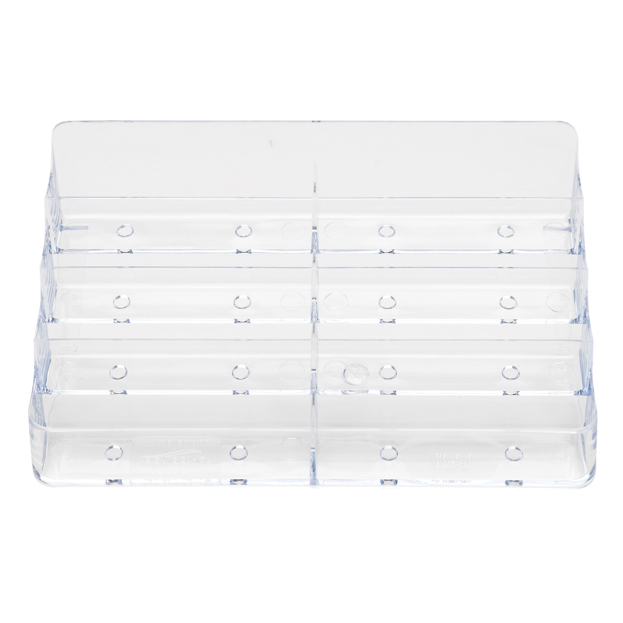 Deflecto 8-Compartment Business Card Desktop Holder, 400-Card Capacity, Clear