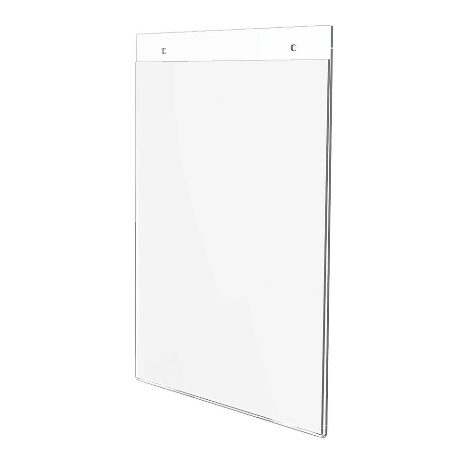 Deflecto Anti-Glare Wall Mount Sign Holder, 8.5"W x 11"H, Clear Acrylic