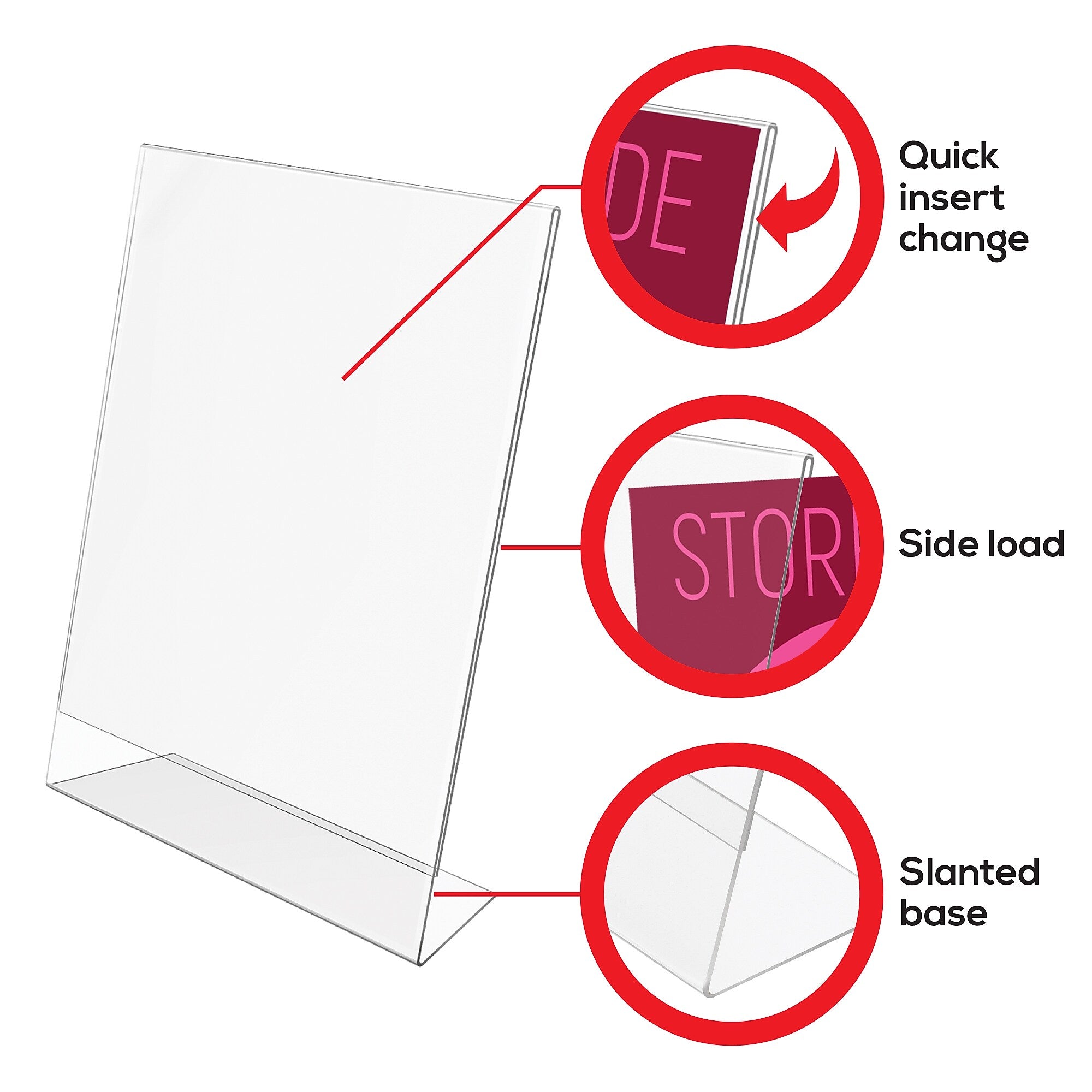 Deflecto Classic Image Slanted Sign Holder, 8.5