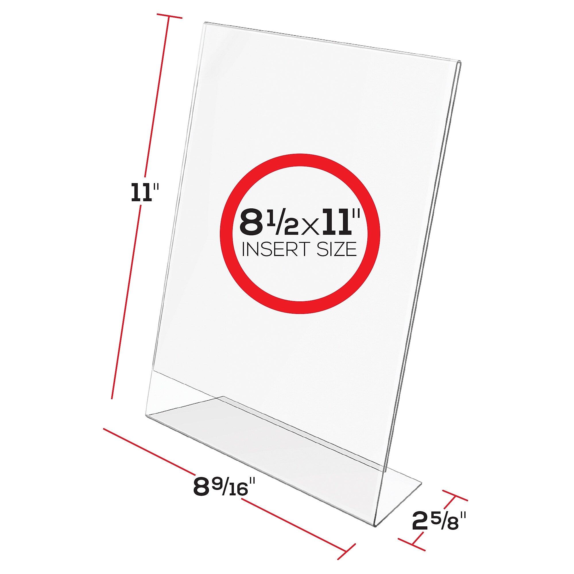 Deflecto Classic Image Slanted Sign Holder, 8.5