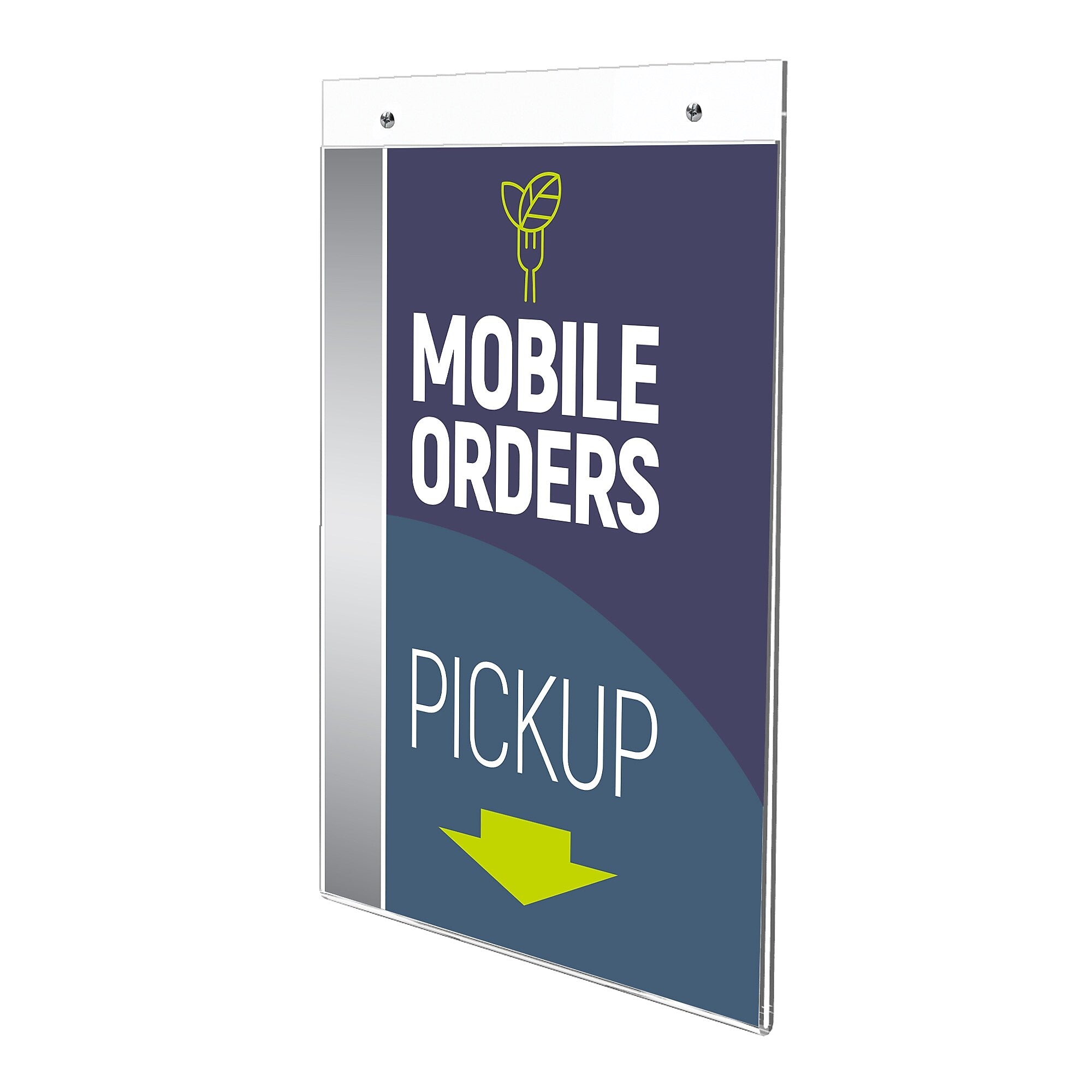 Deflecto Classic Image Wall Mount Sign Holder, Clear Plastic