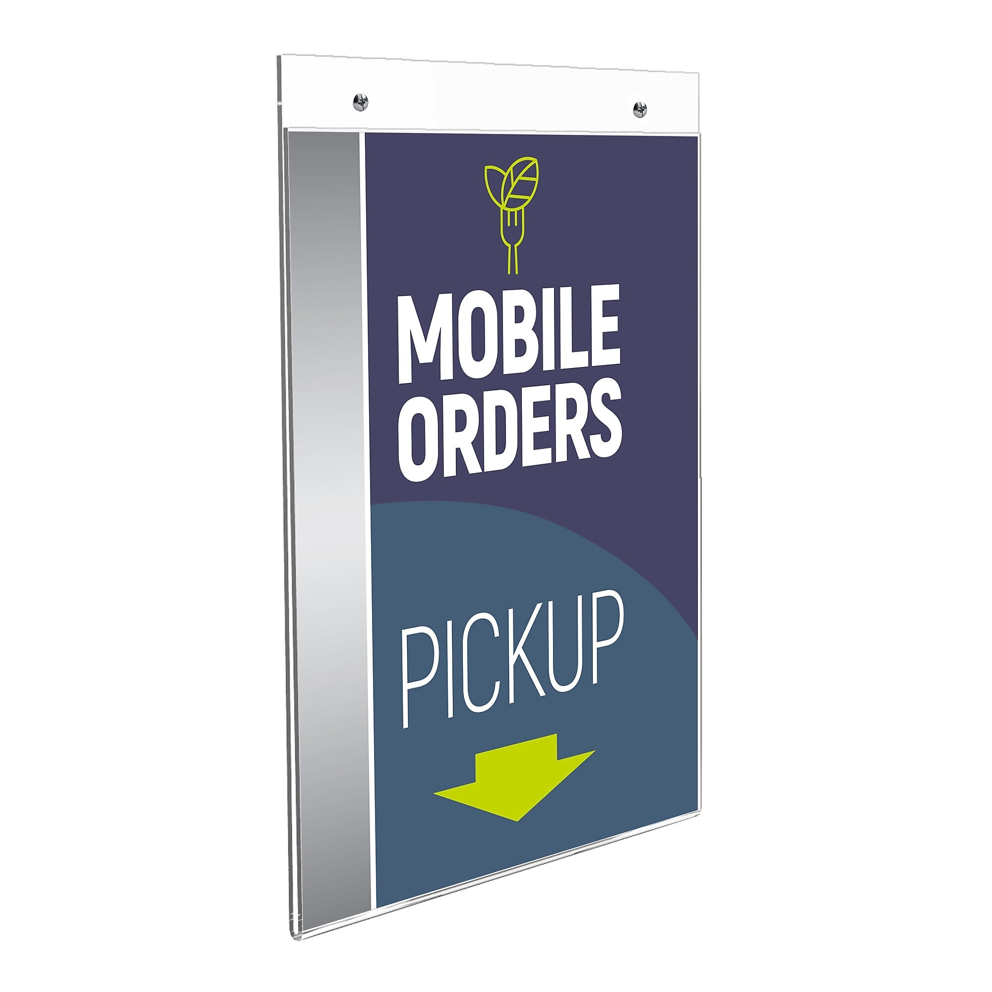 Deflecto Classic Image Wall Mount Sign Holder, Clear Plastic