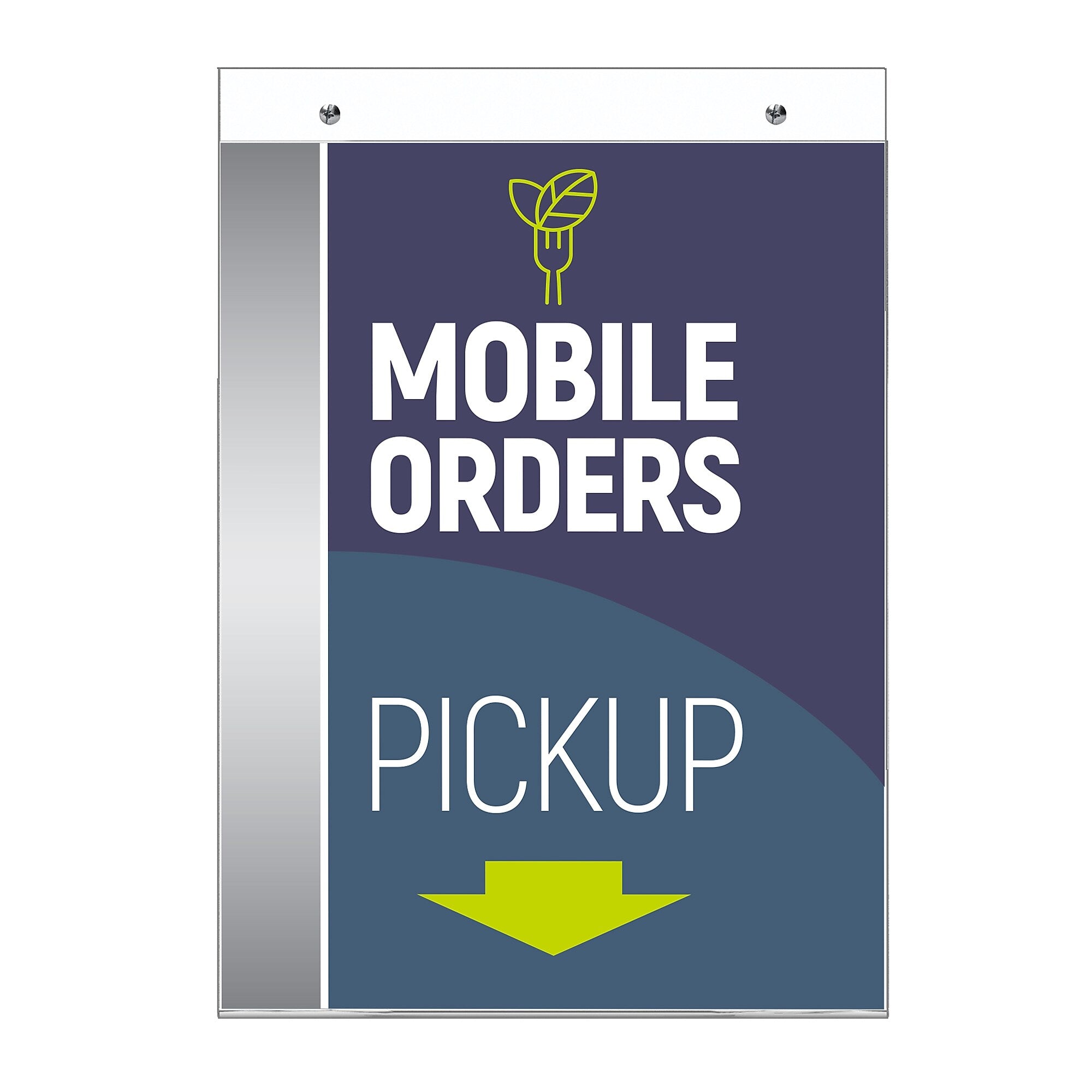 Deflecto Classic Image Wall Mount Sign Holder, Clear Plastic