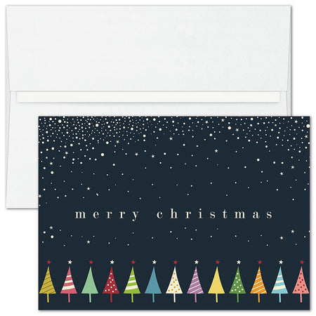 "Delightful Christmas" Holiday Card w/ White Unlined Recycled Envelope, 250/BX