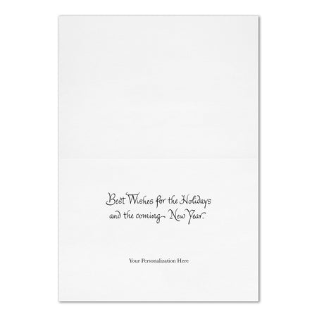 "Delightful Christmas" Holiday Card w/ White Unlined Recycled Envelope, 50/BX