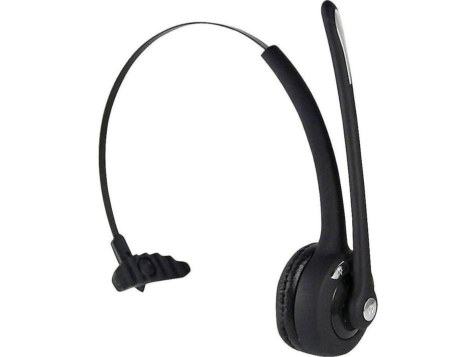 Delton 10X Microphone Wireless Noise-Canceling Bluetooth Mono Trucker Headset, Over-the-Head, Black