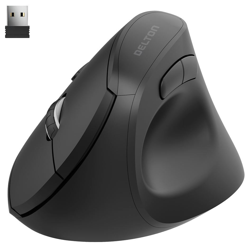 Delton S12P Wireless Optical 2.4 GHz Mouse, Black