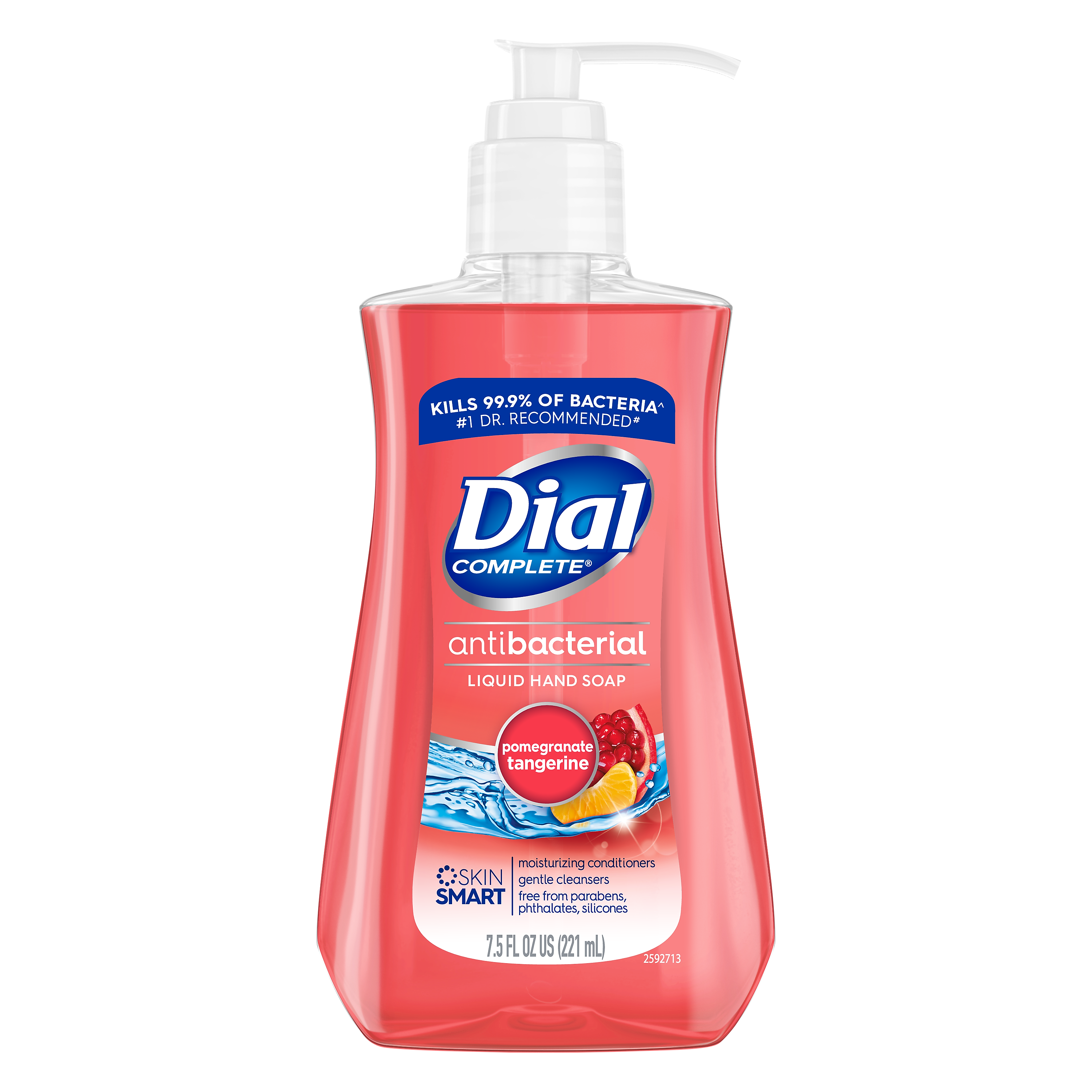 Dial Antibacterial Liquid Hand Soap, Pomegranate Tangerine, 7.5 oz.