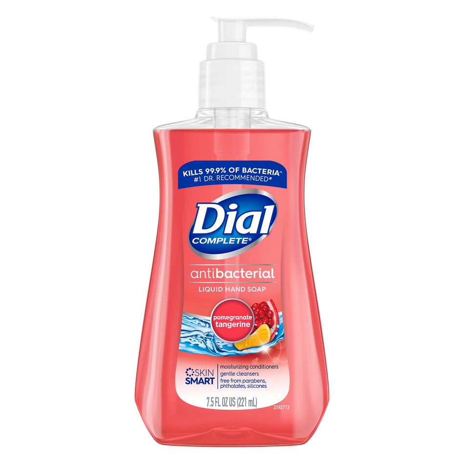 Dial Antibacterial Liquid Hand Soap, Pomegranate Tangerine, 7.5 oz.