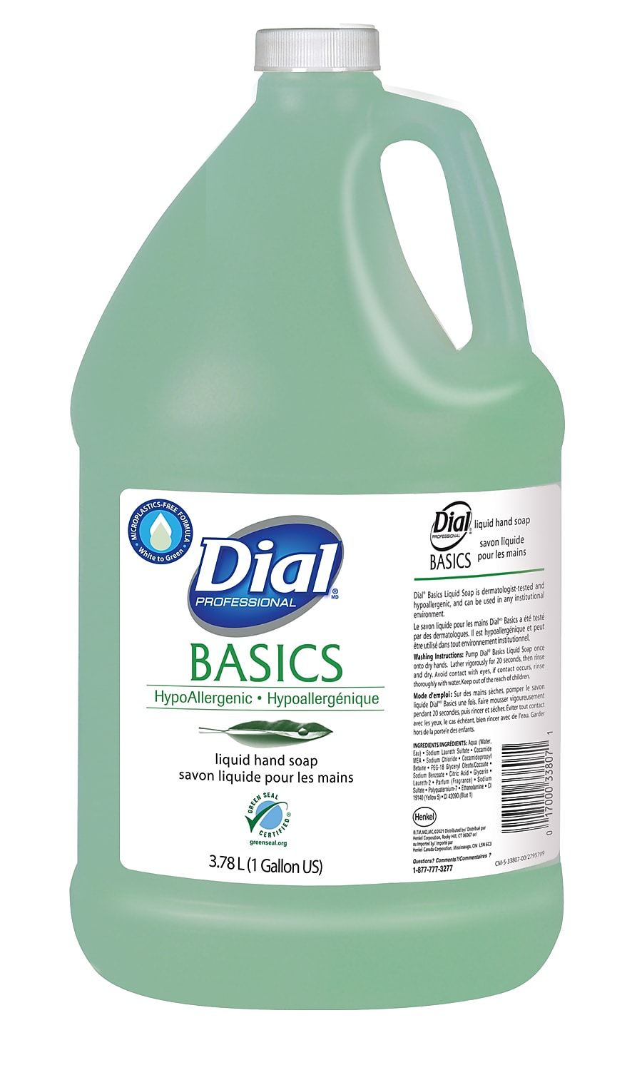 Dial Basics Liquid Hand Soap Refill, Floral, 128 Oz.