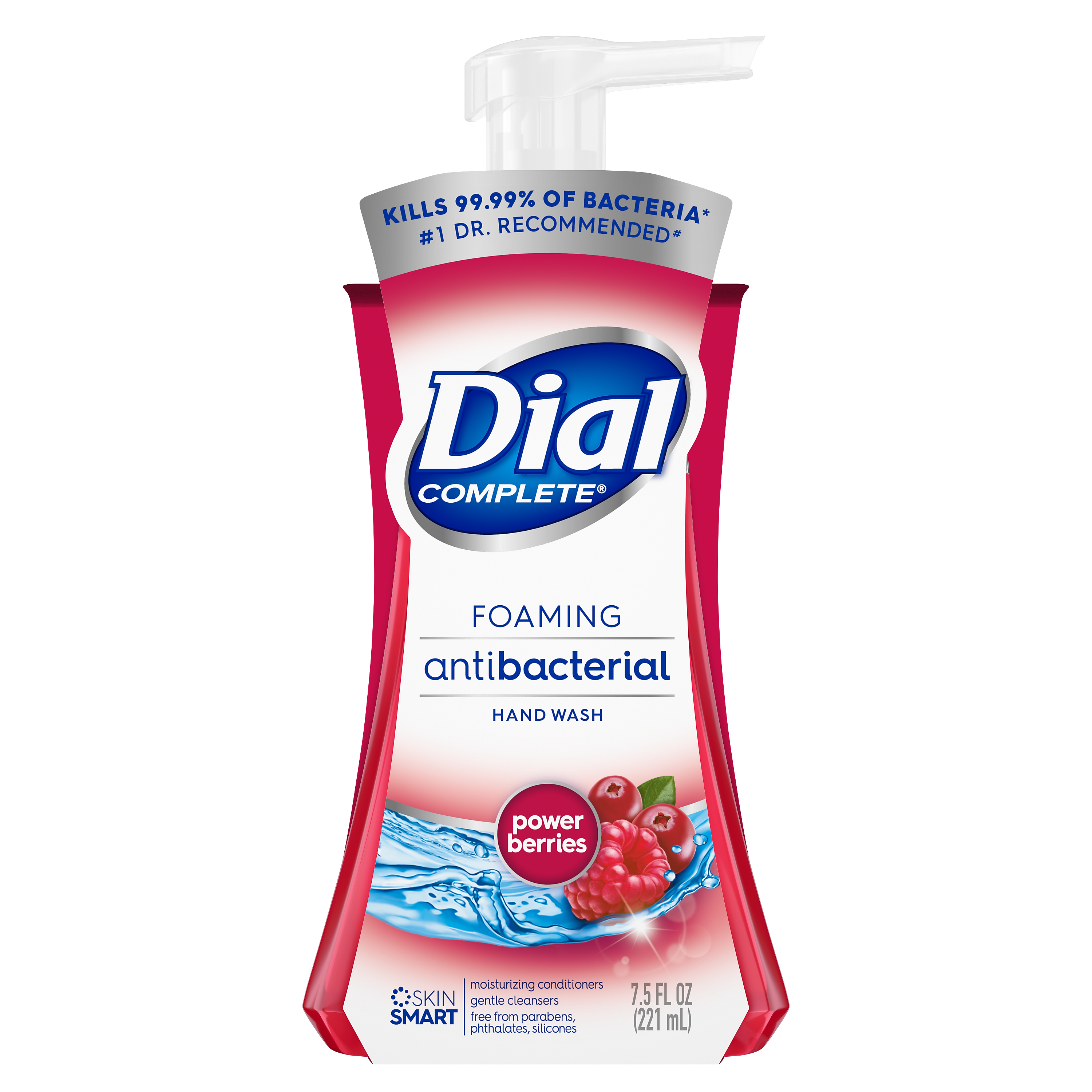 Dial Complete Antibacterial Foaming Hand Soap, Power Berries, 7.5 Oz.