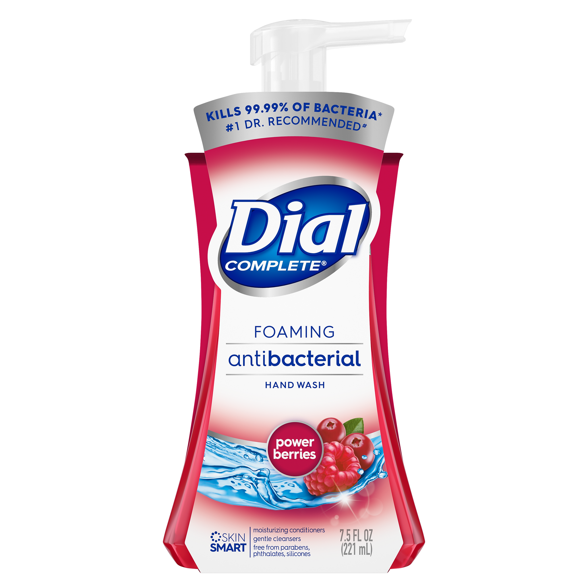 Dial Complete Antibacterial Foaming Hand Soap, Power Berries, 7.5 Oz.