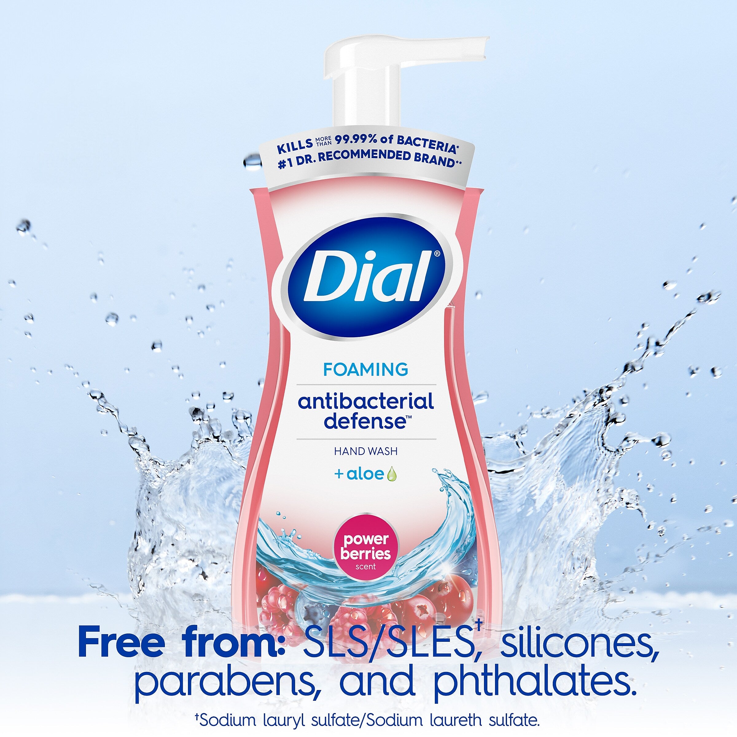 Dial Complete Antibacterial Foaming Hand Soap, Power Berries, 7.5 Oz.