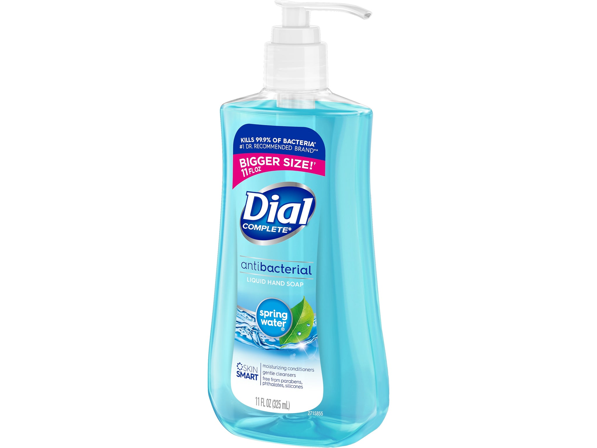 Dial Complete Antibacterial Liquid Hand Soap, Spring Water, 11 Fl. Oz.