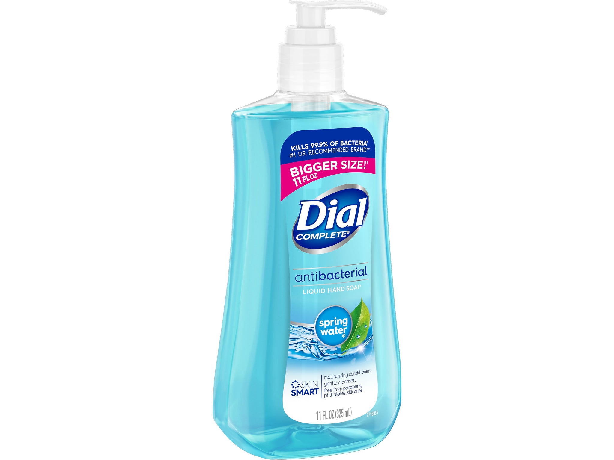 Dial Complete Antibacterial Liquid Hand Soap, Spring Water, 11 Fl. Oz.