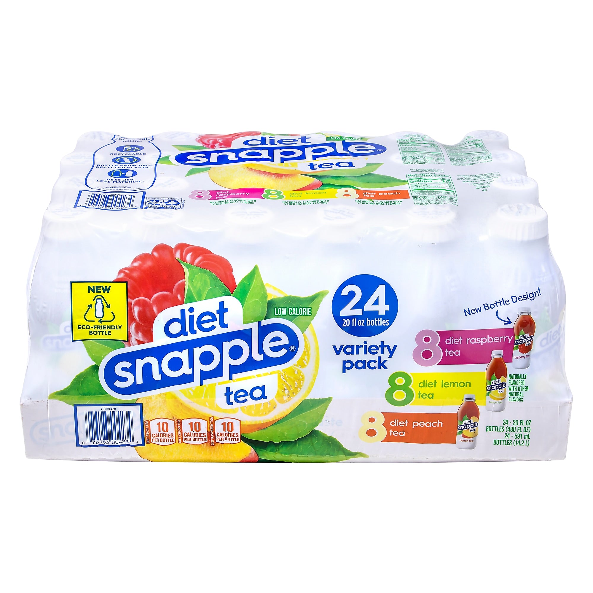 Diet Snapple Ice Tea Variety Pack, 20 oz., 24/Pack