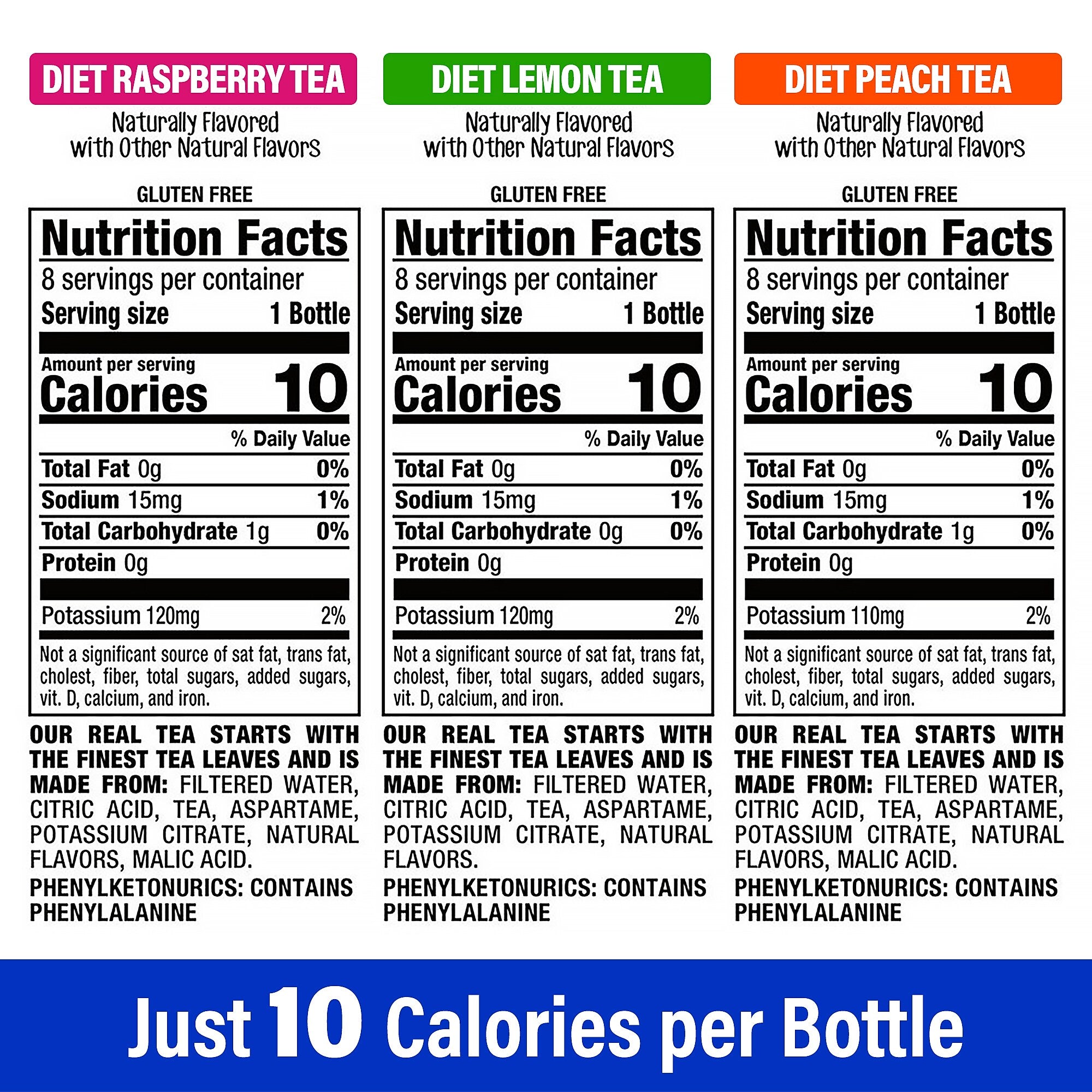 Diet Snapple Ice Tea Variety Pack, 20 oz., 24/Pack