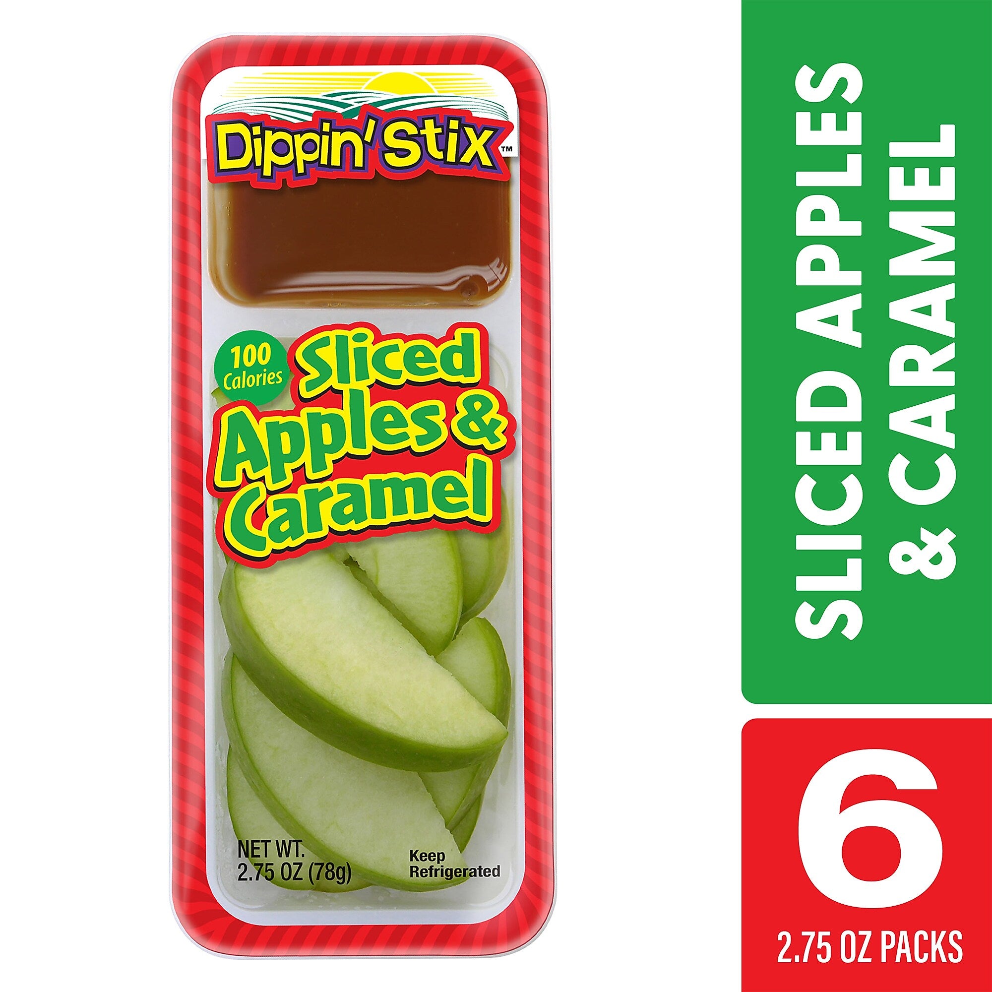 Dippin' Stix Gala Apples and Caramel Snack Kit 2.75, 6/Box