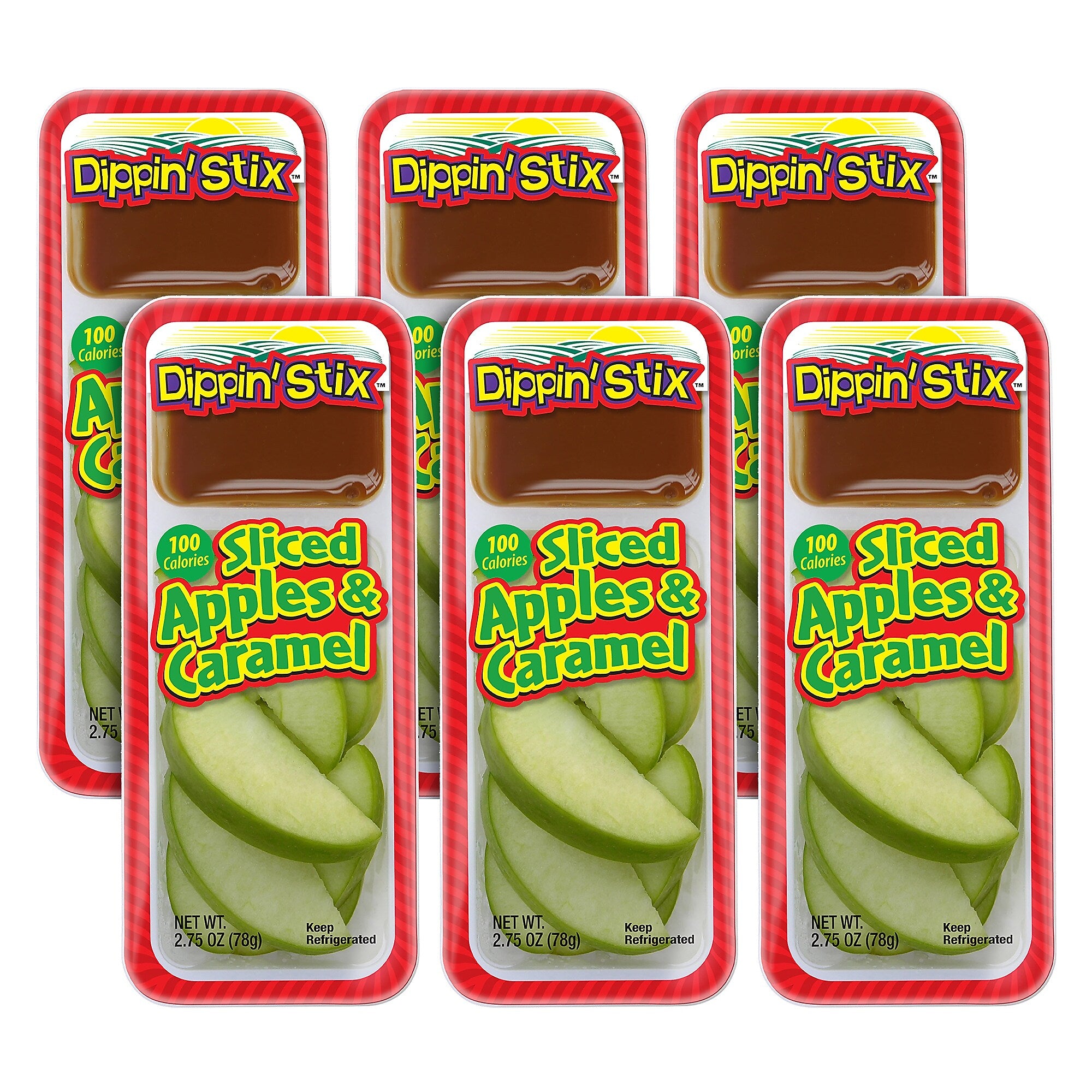 Dippin' Stix Gala Apples and Caramel Snack Kit 2.75, 6/Box