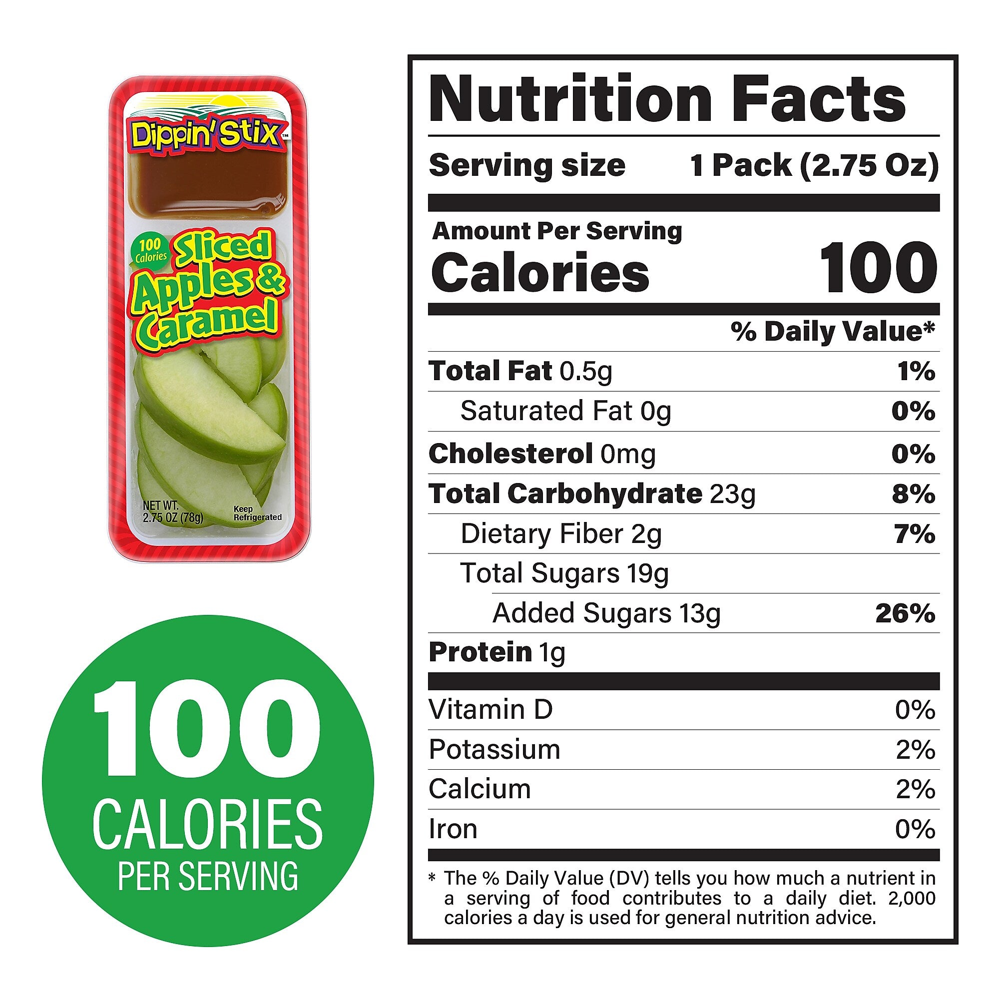 Dippin' Stix Gala Apples and Caramel Snack Kit 2.75, 6/Box