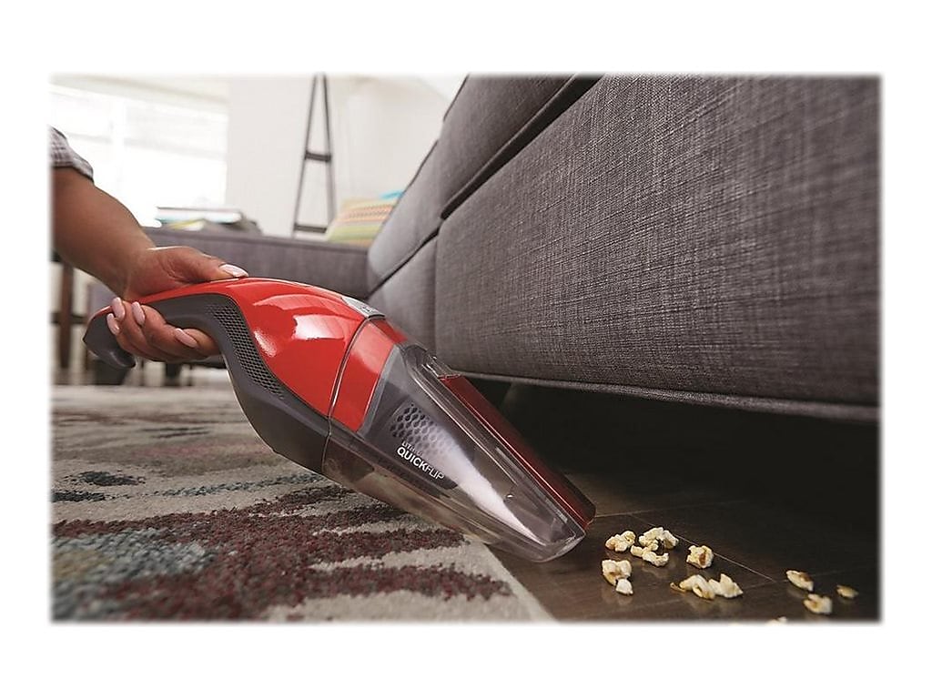 Dirt Devil Quick Flip Cordless Handheld Vacuum, Bagless, Red/Black