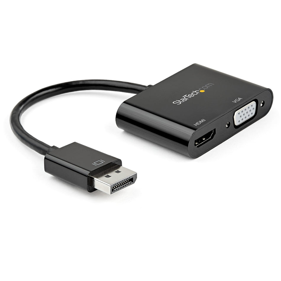 DisplayPort to HDMI VGA Adapter - DP 1.2 HBR2 to HDMI 2.0 4K 60Hz or VGA Monitor Converter - Digital Video Display Adapter