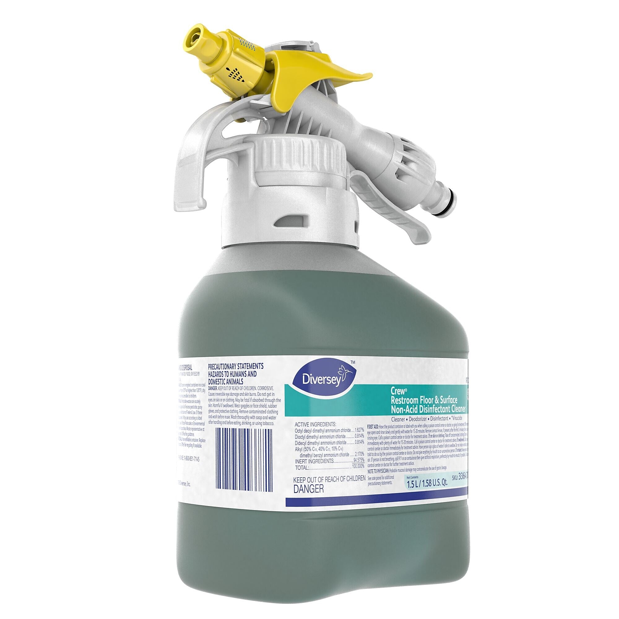 Diversey Crew 42 Disinfectant for Diversey RTD, Fresh Scent, 50.7 oz., 2/Carton