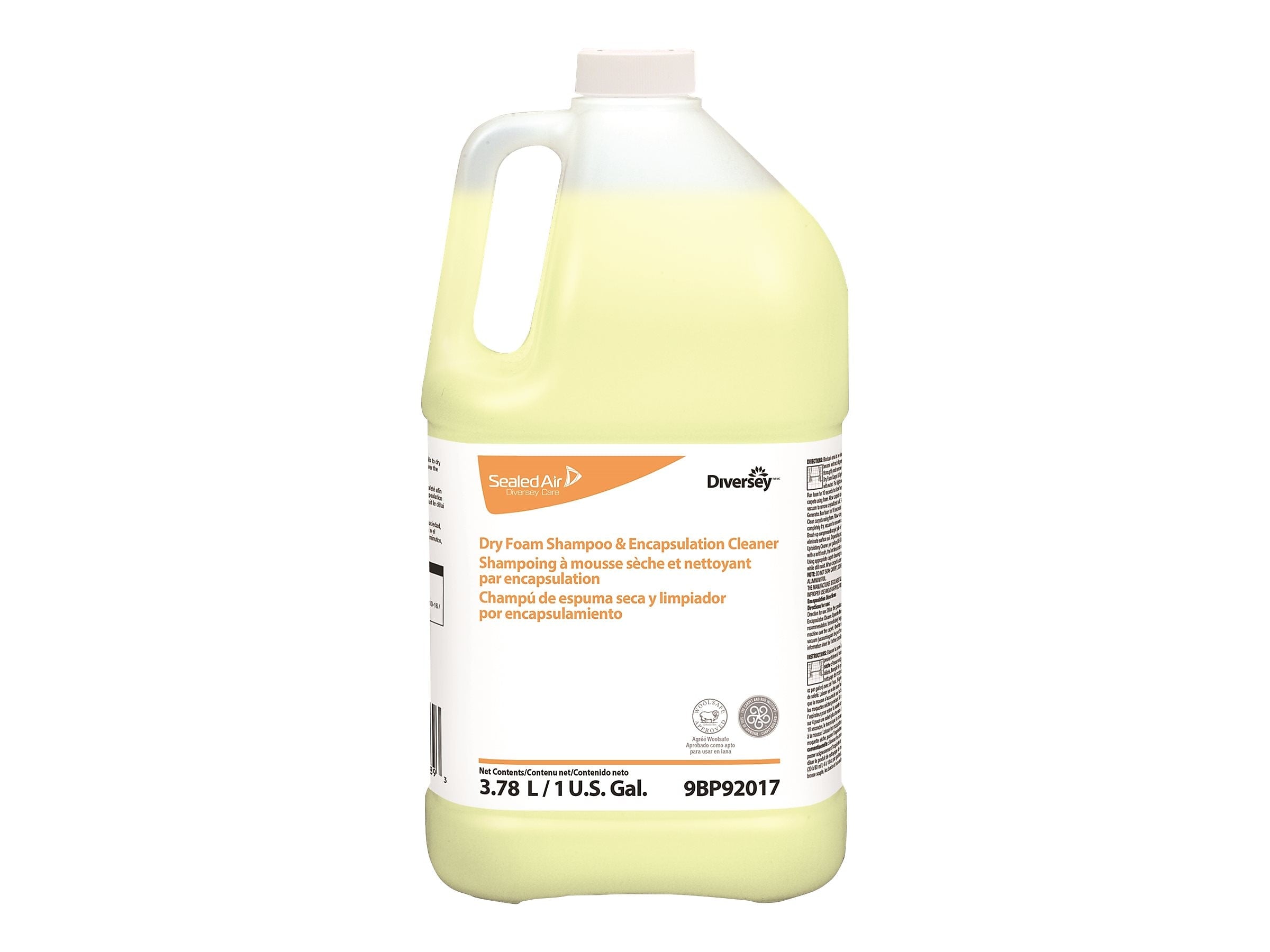Diversey Dry Foam Shampoo & Encapsulation Cleaner, 128 fl. oz. 4/Carton